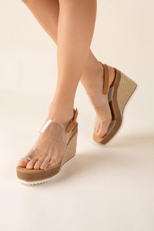 Intend-S Clear Wedge Heels sold by The Dogwood Boutique
