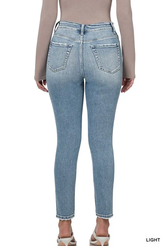 High Rise Ankle Skinny Denim Pants sold by The Dogwood Boutique product image thumbnail 3