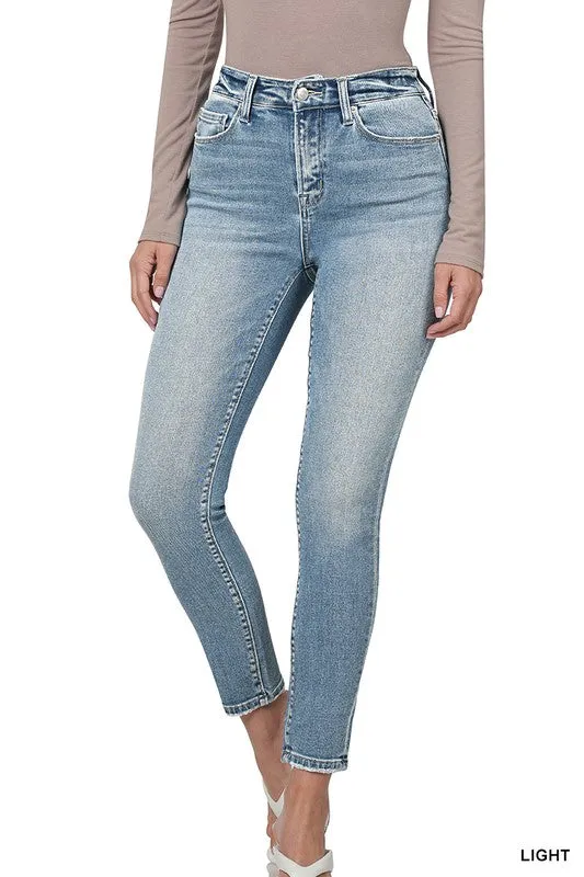 High Rise Ankle Skinny Denim Pants sold by The Dogwood Boutique