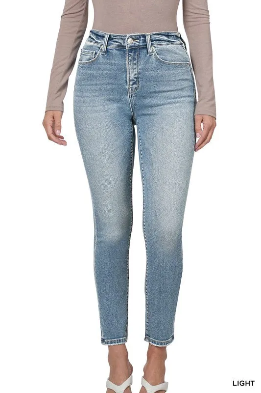 High Rise Ankle Skinny Denim Pants sold by The Dogwood Boutique product image thumbnail 2