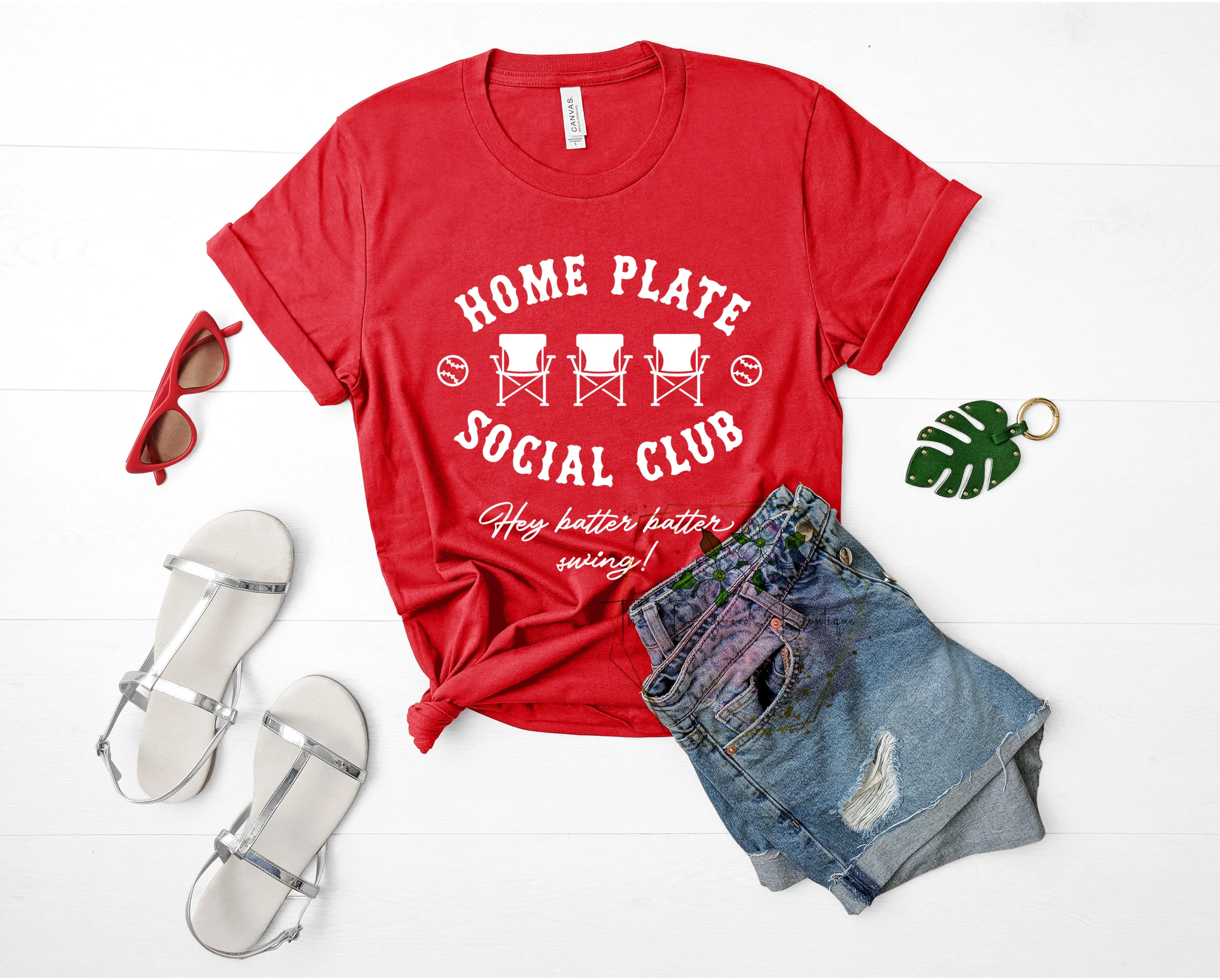 Home Plate Social Club Tee sold by The Dogwood Boutique product image thumbnail 2