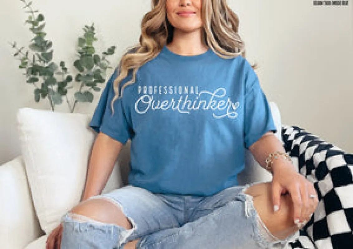 Professional Overthinker Tee sold by The Dogwood Boutique