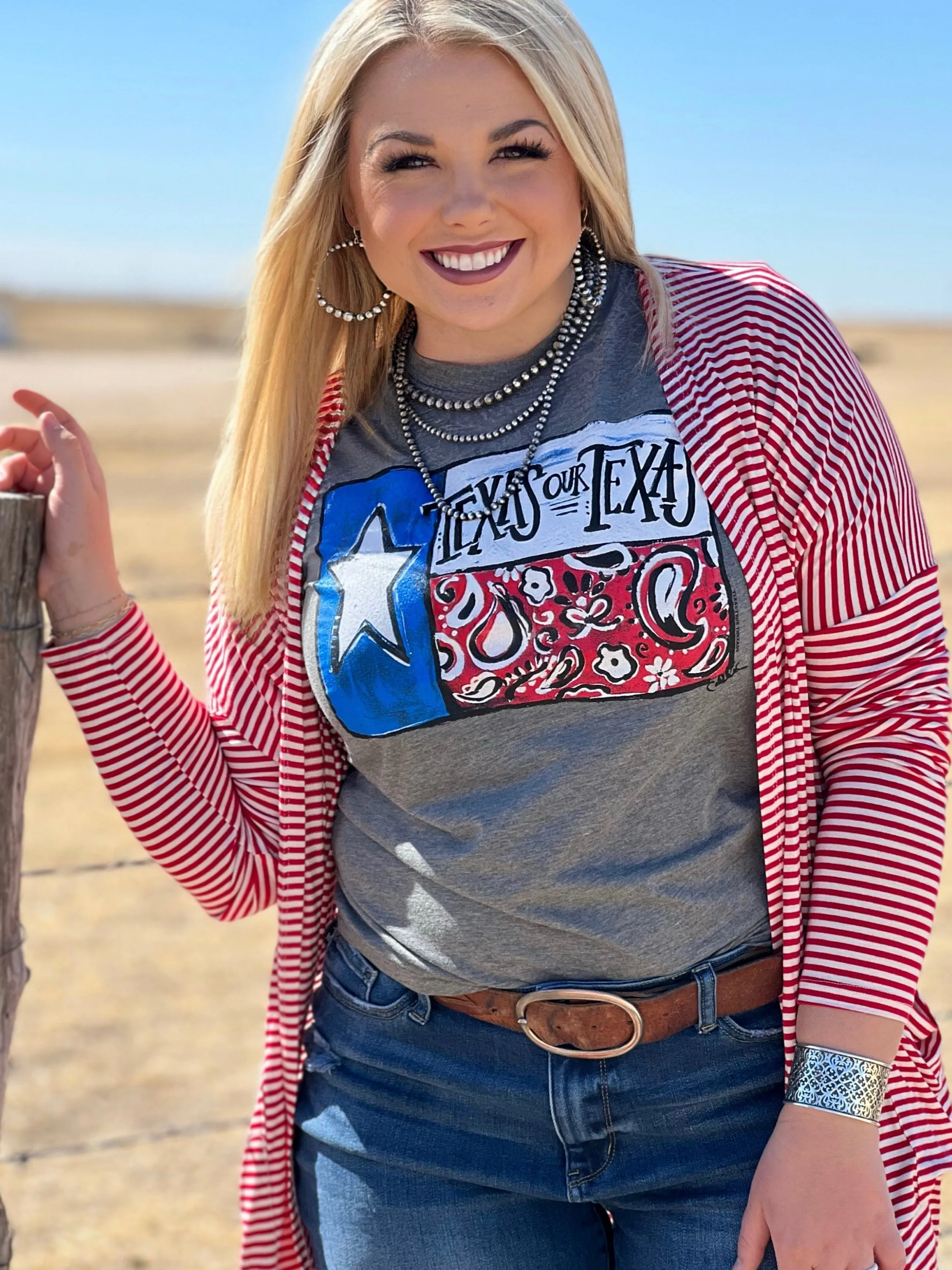 Callie Ann Stelter Texas Our Texas Tee sold by The Dogwood Boutique product image thumbnail 3