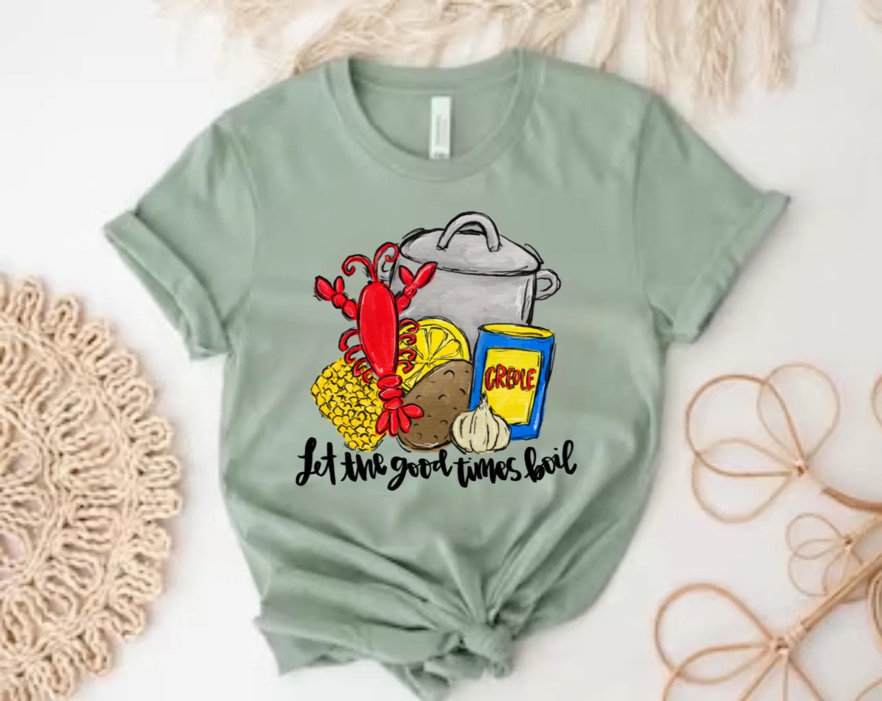 Let the Good Times Boil Crawfish Tee sold by The Dogwood Boutique product image thumbnail 4