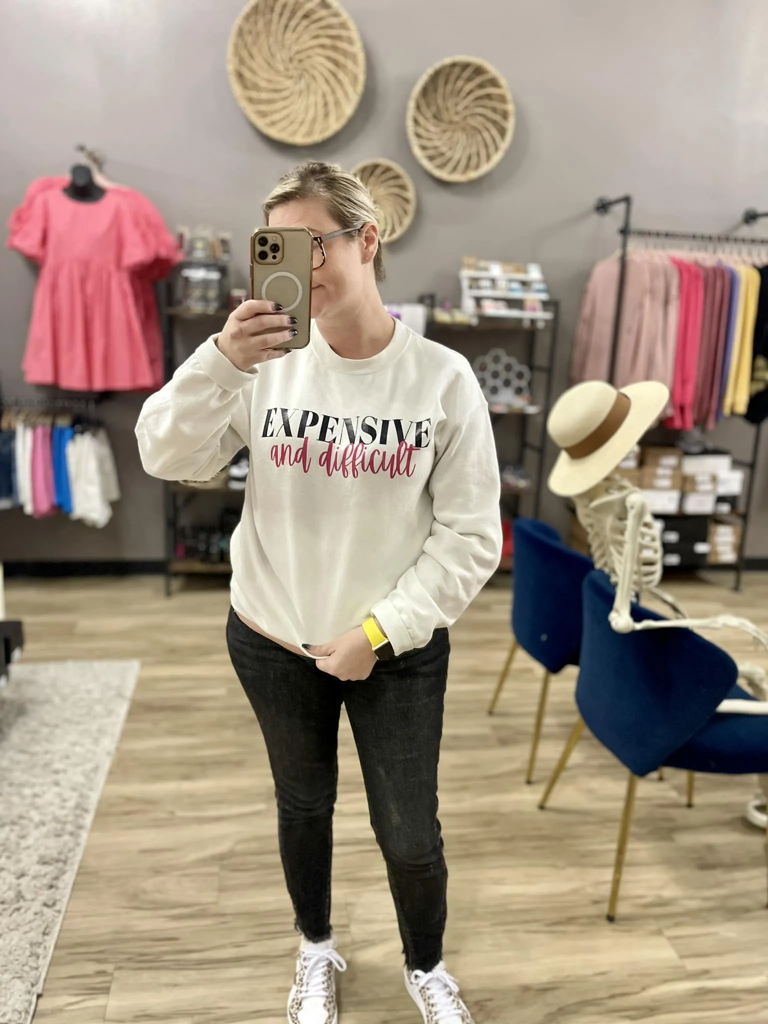 Expensive & Difficult Sweatshirt sold by The Dogwood Boutique