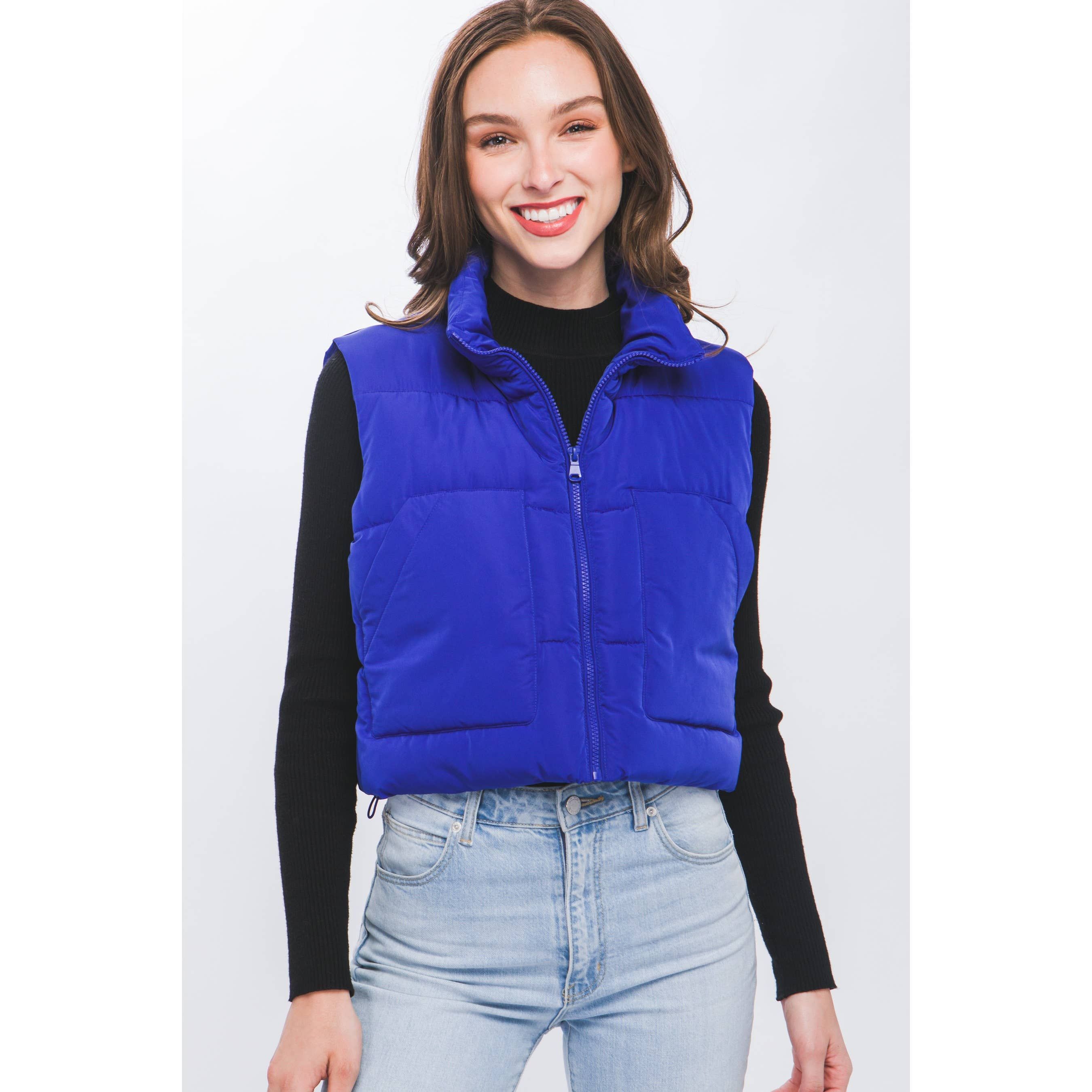 Black Puffer Vest With Pockets sold by The Dogwood Boutique product image thumbnail 5