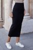 High Waist Pull-On Midi Skirt sold by The Dogwood Boutique