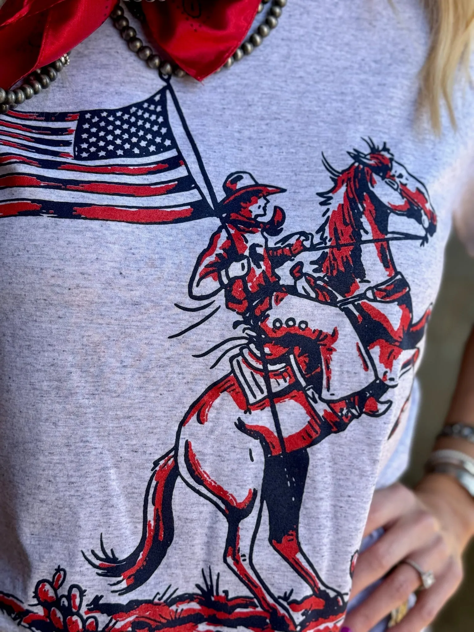 Patriotic Cowboy Tee sold by The Dogwood Boutique product image thumbnail 2