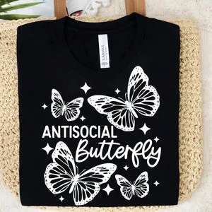 Antisocial Butterfly Tee sold by The Dogwood Boutique