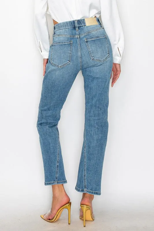 Tummy Control High Rise Straight Jeans sold by The Dogwood Boutique product image thumbnail 3