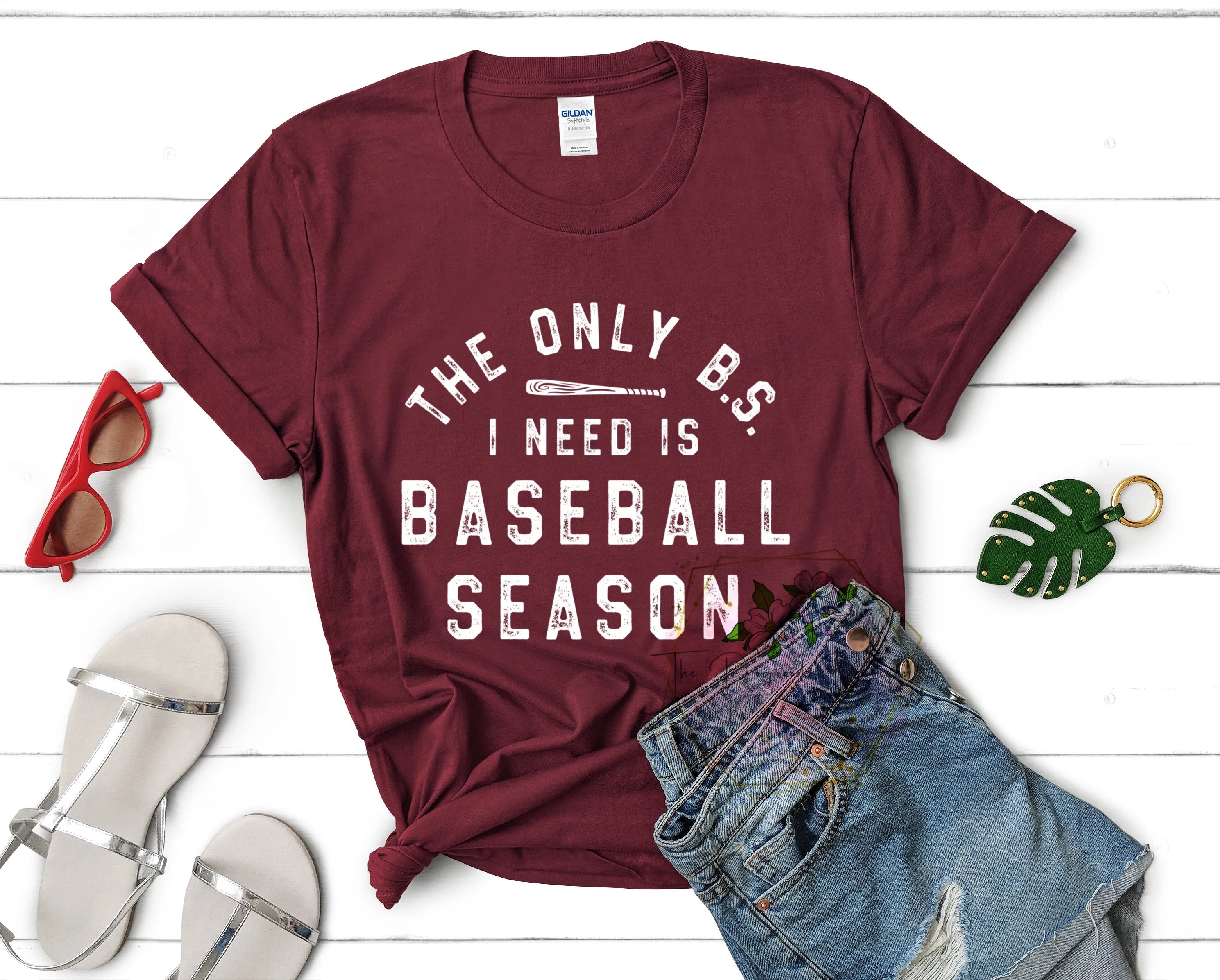 Only BS I Need is Baseball Season Tee WS sold by The Dogwood Boutique