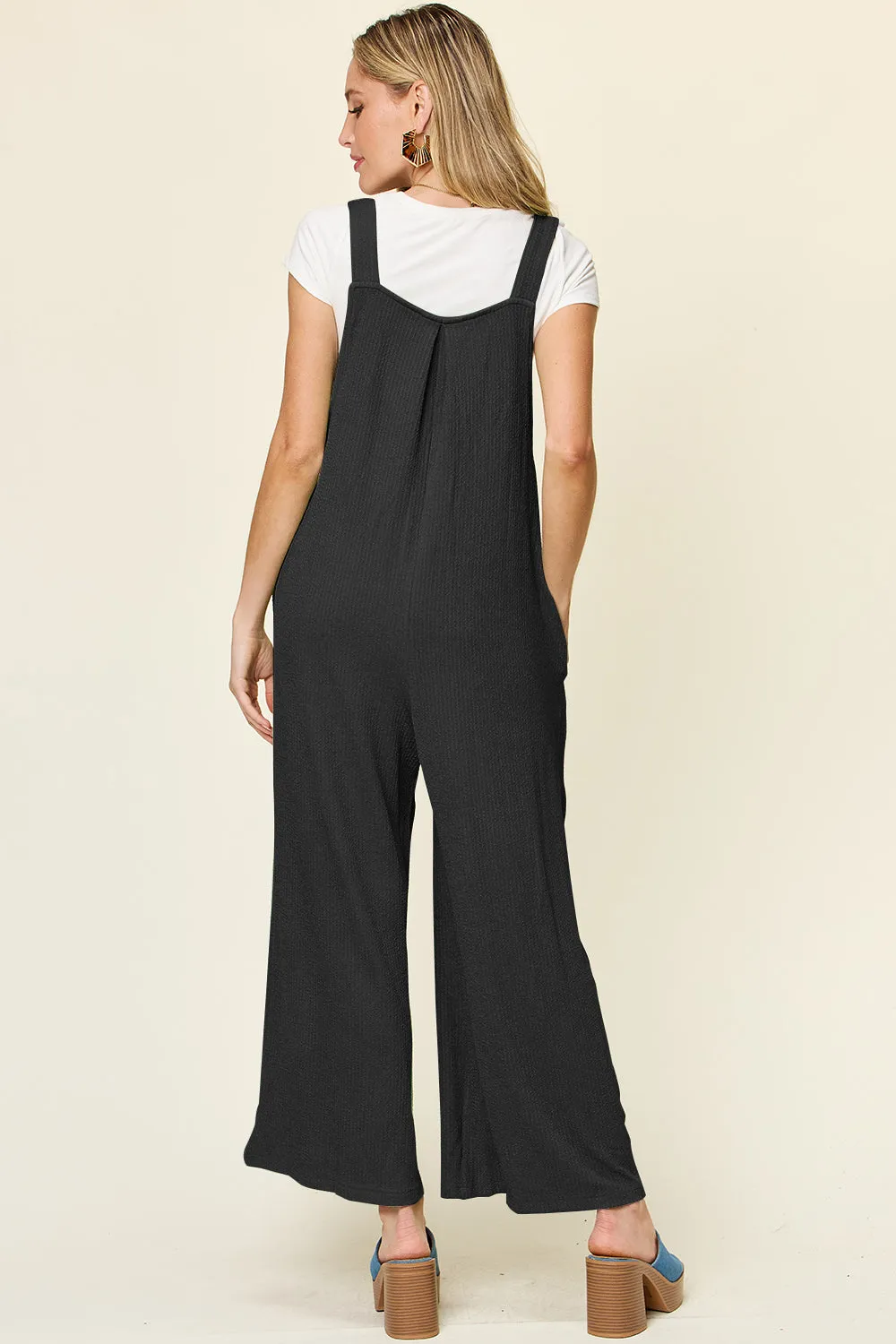 Double Take Full Size Texture Sleeveless Wide Leg Overall sold by The Dogwood Boutique product image thumbnail 2