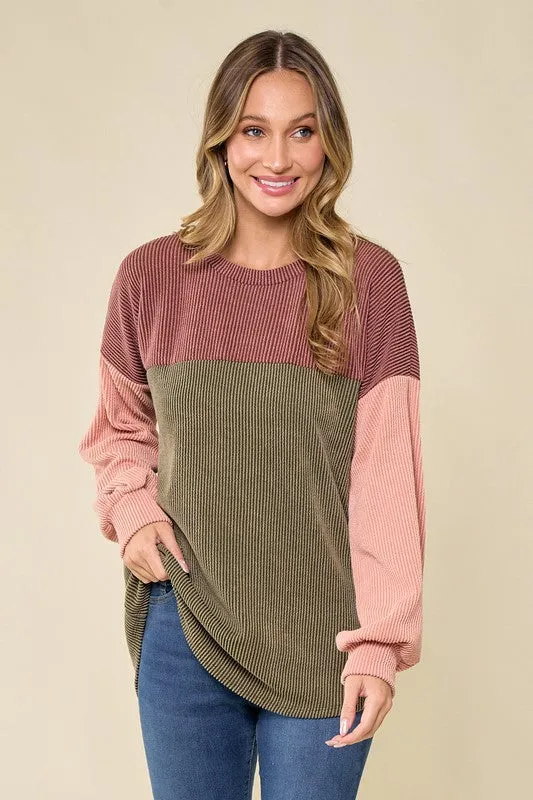 Long Sleeve Ribbed Top sold by The Dogwood Boutique product image thumbnail 2