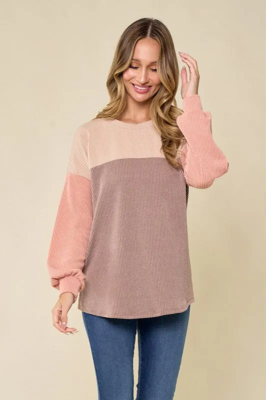 Long Sleeve Ribbed Top sold by The Dogwood Boutique