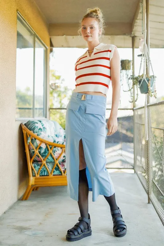 Striped Polo Vest sold by The Dogwood Boutique product image thumbnail 3