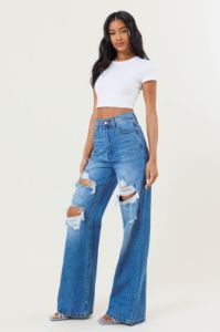 HIGH WAISTED WIDE LEG JEAN sold by The Dogwood Boutique