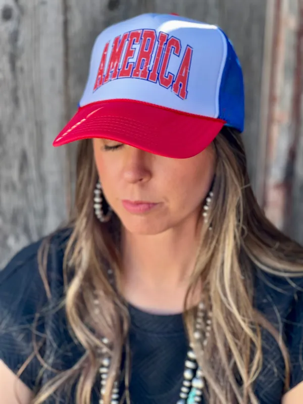 America Foam Trucker Cap sold by The Dogwood Boutique