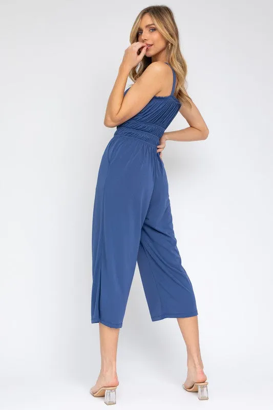Sleeveless Drawstring Cropped Jumpsuit sold by The Dogwood Boutique product image thumbnail 5