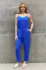 ODDI Full Size Textured Woven Jumpsuit in Royal Blue sold by The Dogwood Boutique