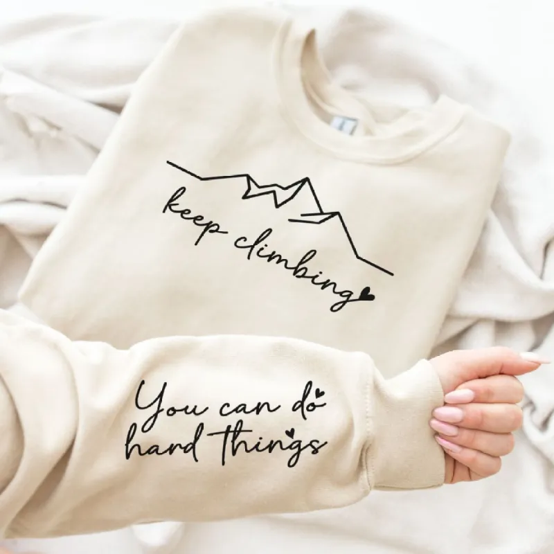 PREORDER: Keep Climbing Sweatshirt in Three Colors sold by The Dogwood Boutique