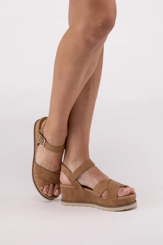 Clever-S Cross Strap Wedge Sandals sold by The Dogwood Boutique product image thumbnail 5