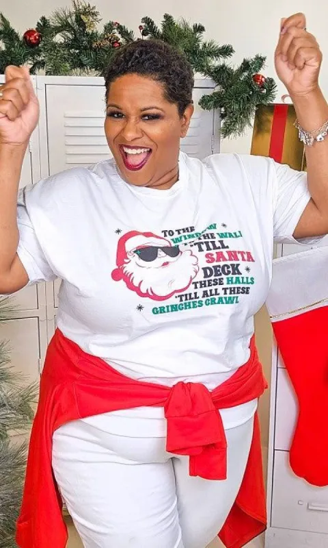 Till Santa Decks The Halls Graphic T-Shirt sold by The Dogwood Boutique