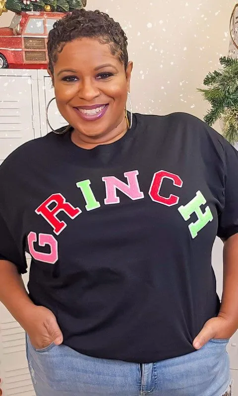 Soft Ideal Chenille Grinch Graphic T-Shirt sold by The Dogwood Boutique