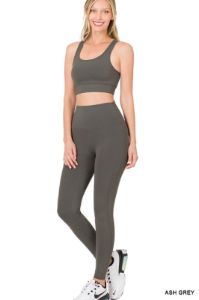 ATHLETIC RACERBACK TANK TOP & LEGGINGS SET sold by The Dogwood Boutique