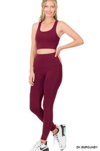 ATHLETIC RACERBACK TANK TOP & LEGGINGS SET sold by The Dogwood Boutique