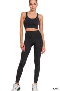 ATHLETIC RACERBACK TANK TOP & LEGGINGS SET sold by The Dogwood Boutique