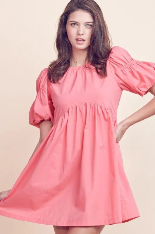 Cotton Poplin Flared Babydoll Mini Dress sold by The Dogwood Boutique