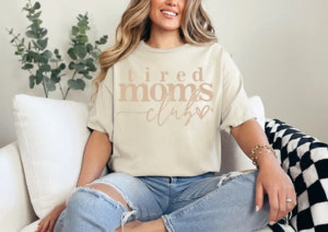 Tired Moms Club Tee sold by The Dogwood Boutique