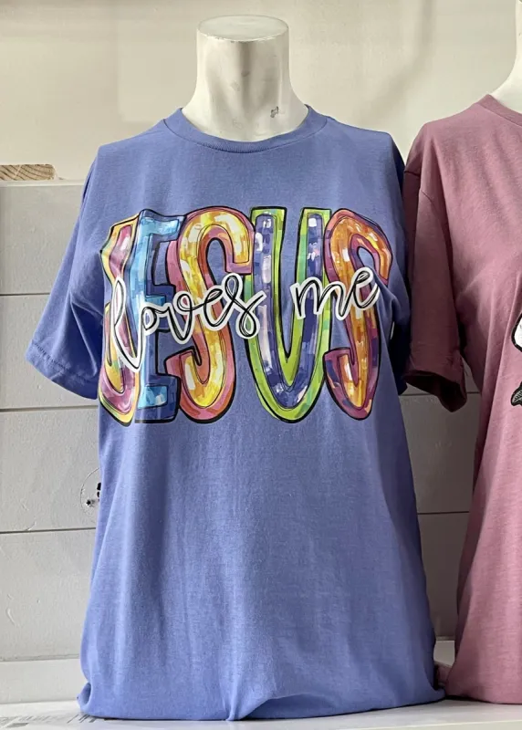 Jesus Loves Me Tee sold by The Dogwood Boutique