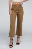 Acid Washed High Waist Frayed Hem Straight Pants sold by The Dogwood Boutique
