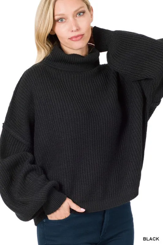 Oversized Turtleneck Sweater sold by The Dogwood Boutique