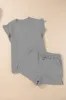Slit Round Neck Top and Drawstring Shorts Set sold by The Dogwood Boutique