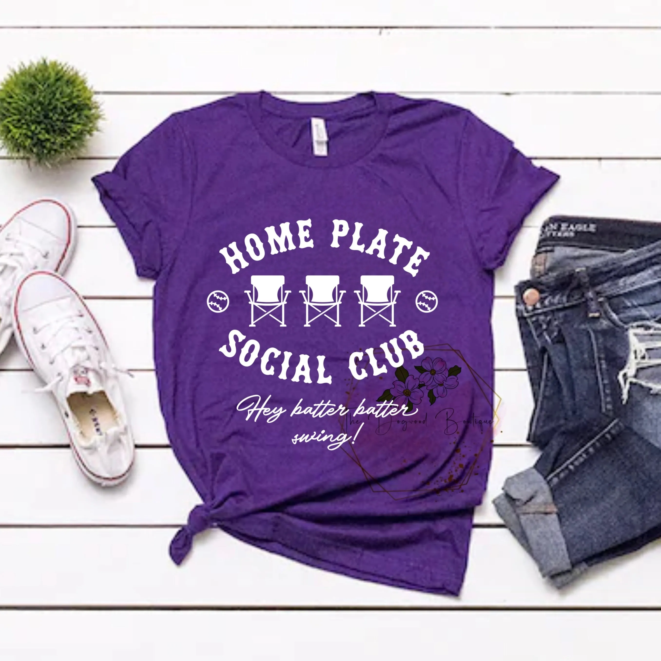 Home Plate Social Club Tee WS sold by The Dogwood Boutique