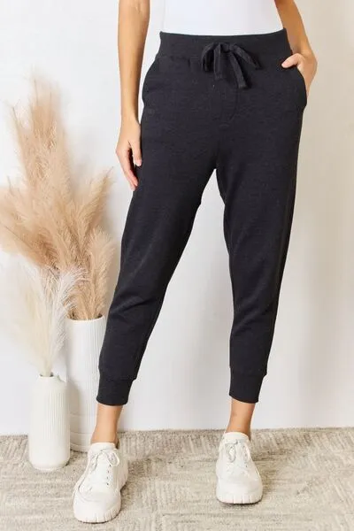 RISEN Soft Knit Drawstring Cropped Joggers sold by The Dogwood Boutique