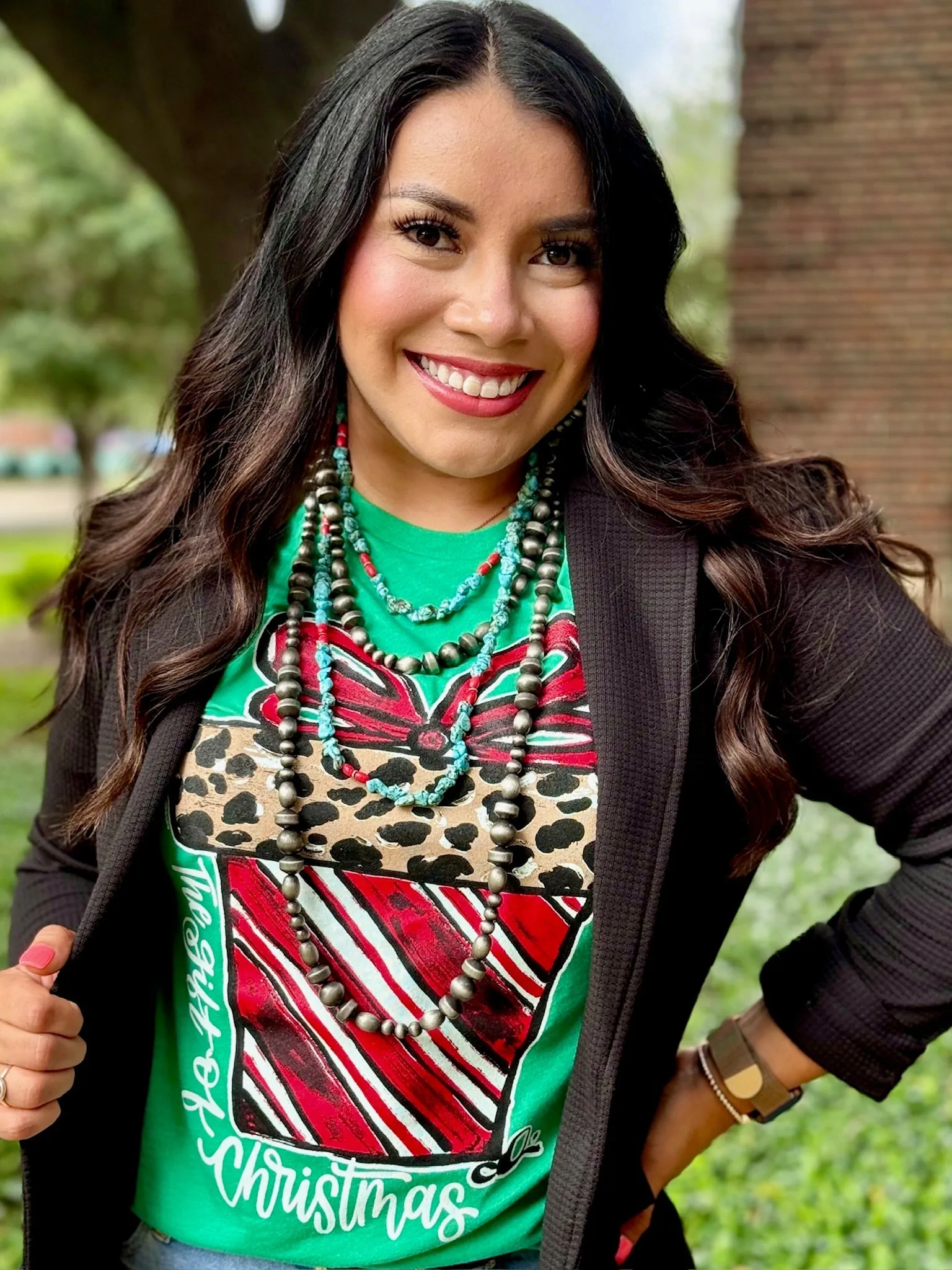 Callie Ann Stelter Candy Cane Present Tee & Sweatshirt sold by The Dogwood Boutique product image thumbnail 3