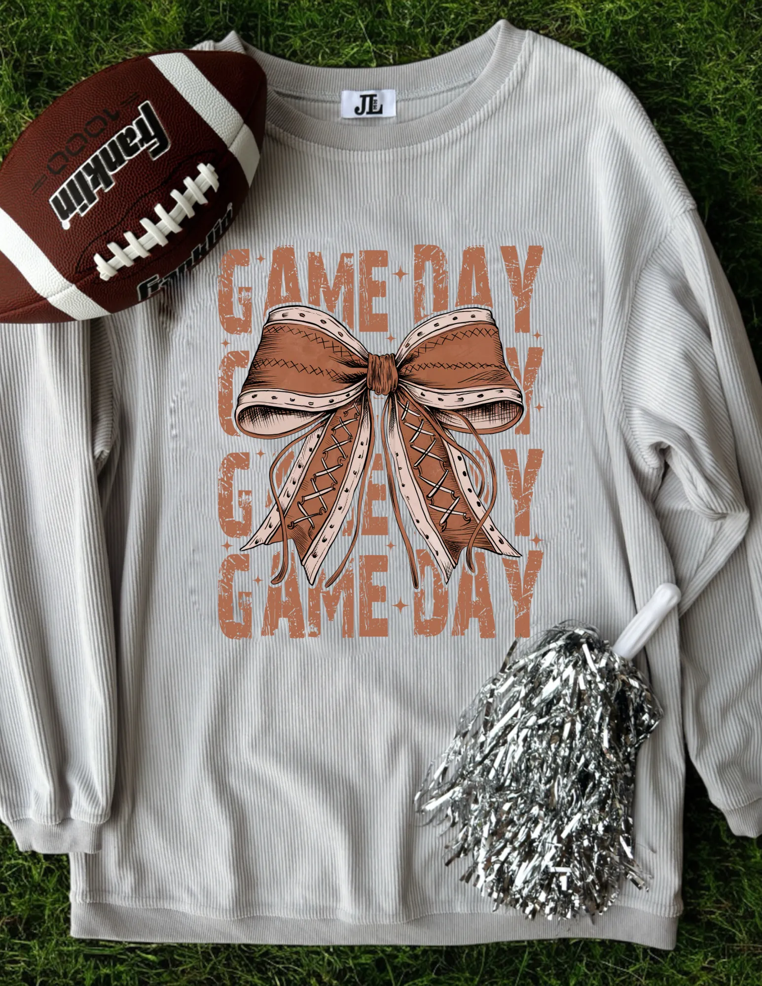 Gameday Sparkle Bow Corded Crew sold by The Dogwood Boutique product image thumbnail 3