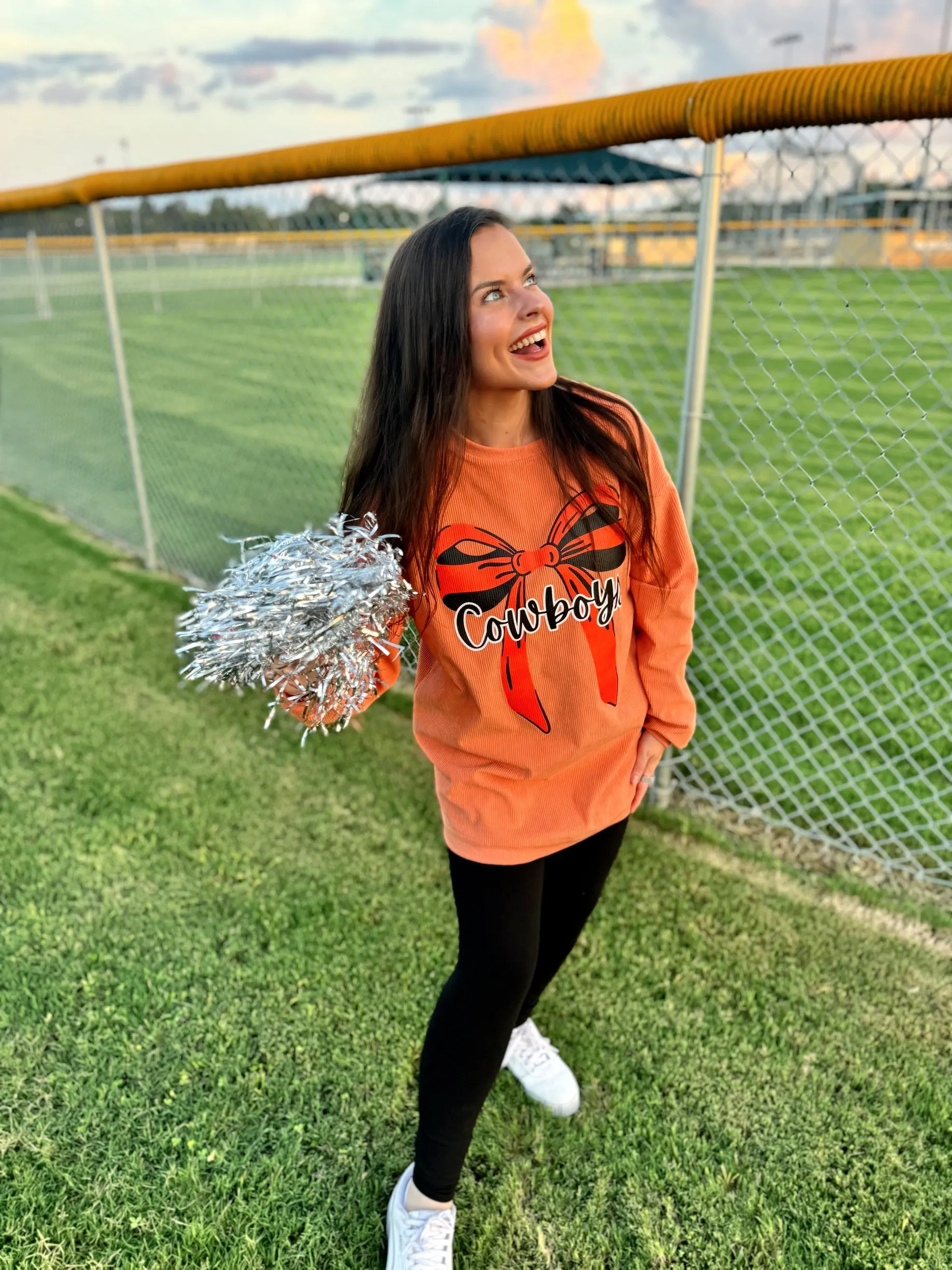 Cowboys Bow Corded Crew sold by The Dogwood Boutique product image thumbnail 5