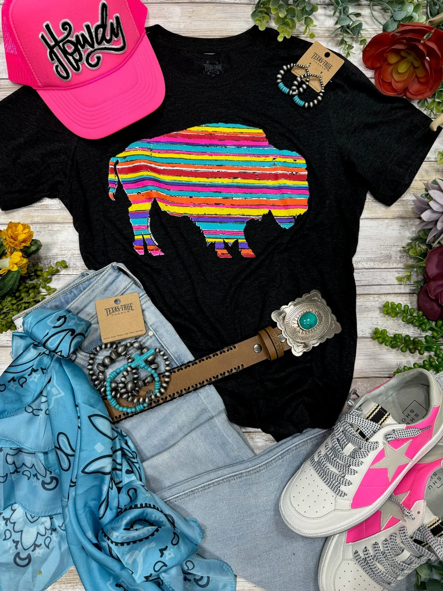 Serape Buffalo Tee sold by The Dogwood Boutique product image thumbnail 2