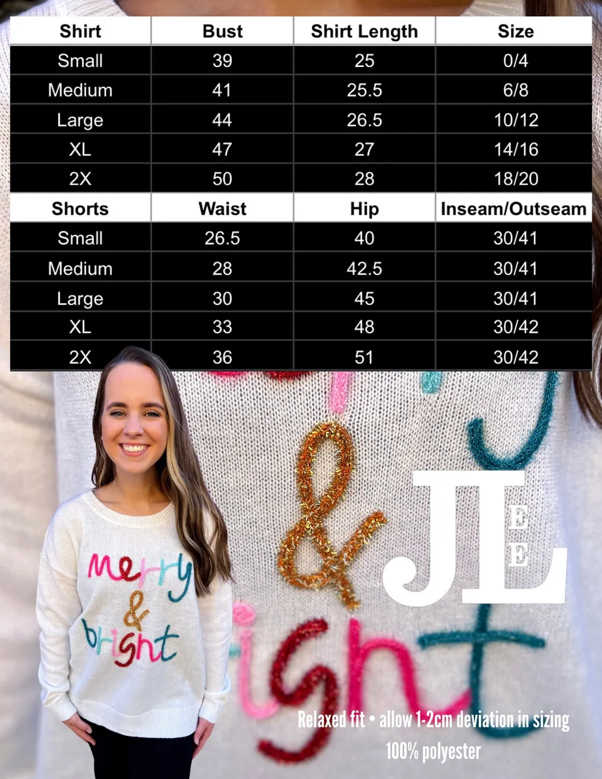 RTS Merry & Bright Tinsel Sweater sold by The Dogwood Boutique product image thumbnail 2