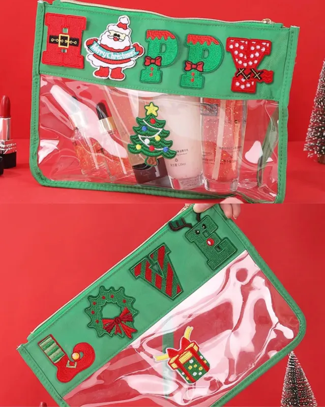 Medium Christmas Pouches sold by The Dogwood Boutique