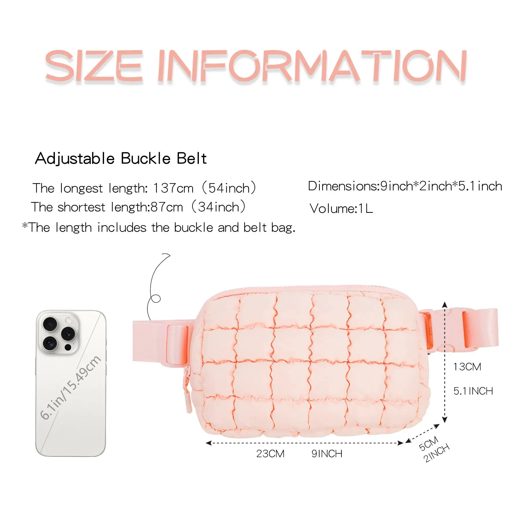 Quilted Puffer Belt Bag sold by The Dogwood Boutique product image thumbnail 3