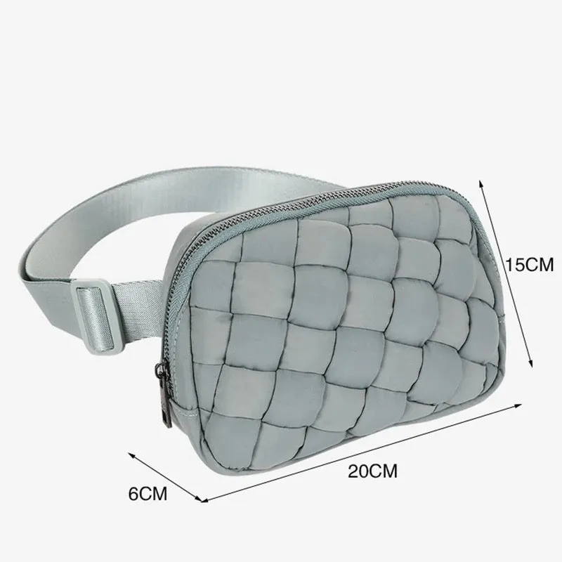 Quilted Puffer Belt Bags (back zipper) sold by The Dogwood Boutique product image thumbnail 4