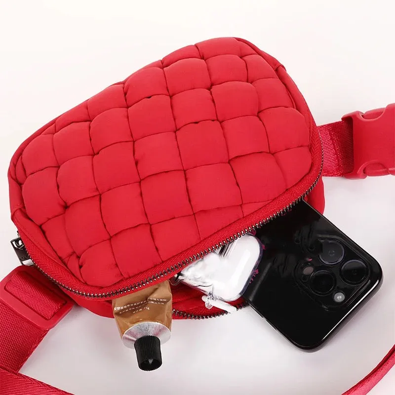 Quilted Puffer Belt Bags (back zipper) sold by The Dogwood Boutique product image thumbnail 3