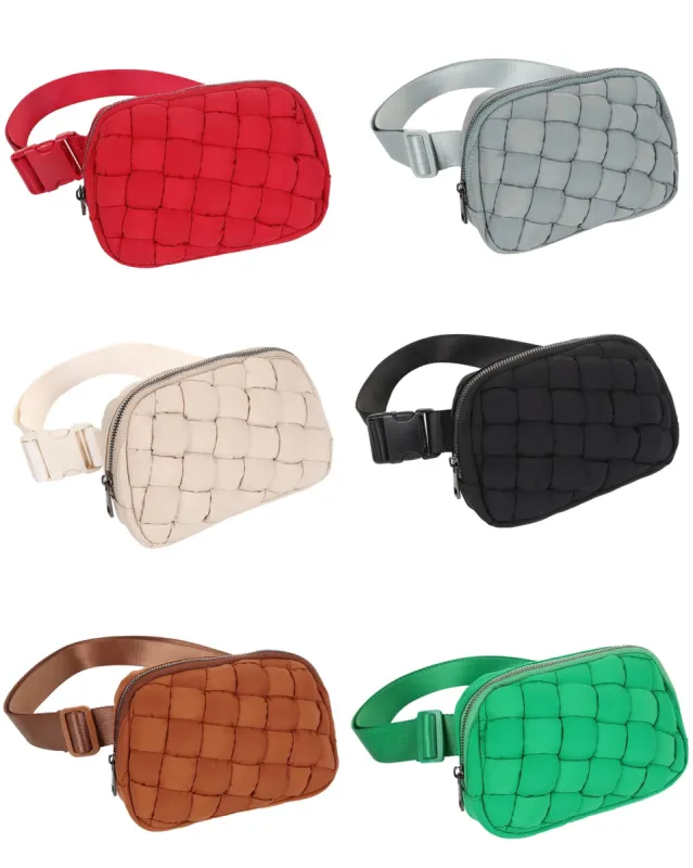 Quilted Puffer Belt Bags (back zipper) sold by The Dogwood Boutique