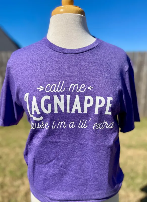 Call Me Lagniappe Tee Shirt sold by The Dogwood Boutique