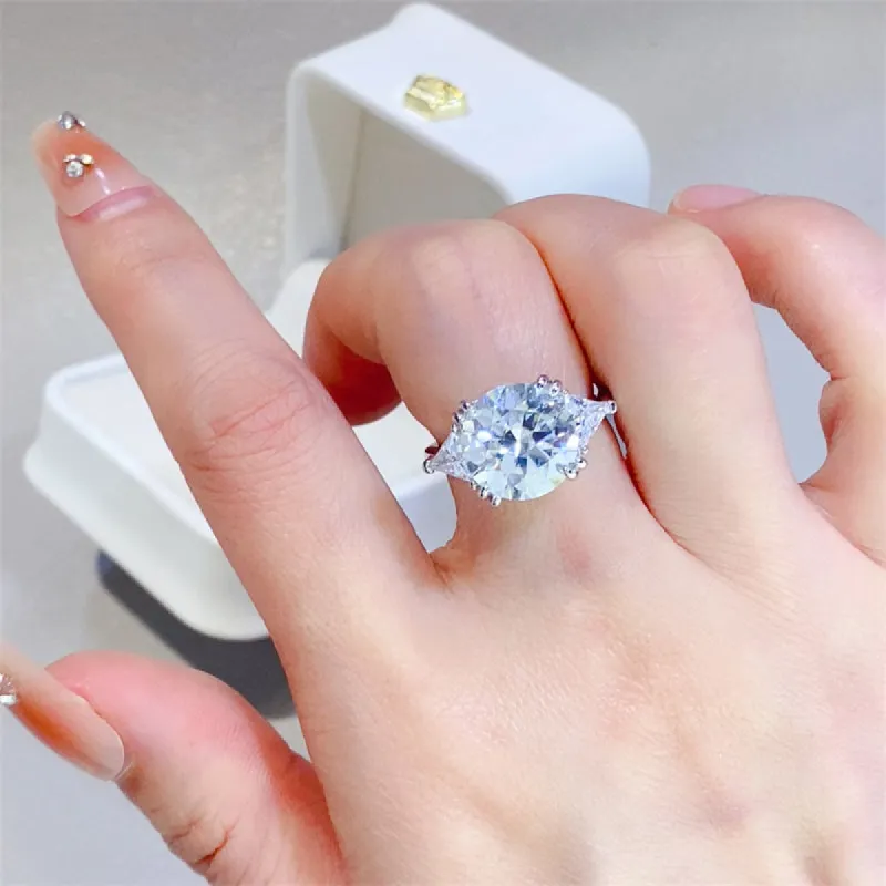 5 Carat Moissanite 925 Sterling Silver Ring sold by The Dogwood Boutique